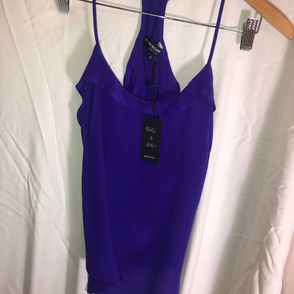 Allen Schwartz Cici Cami Violet Silk Sm NWT - Picture 7 of 10